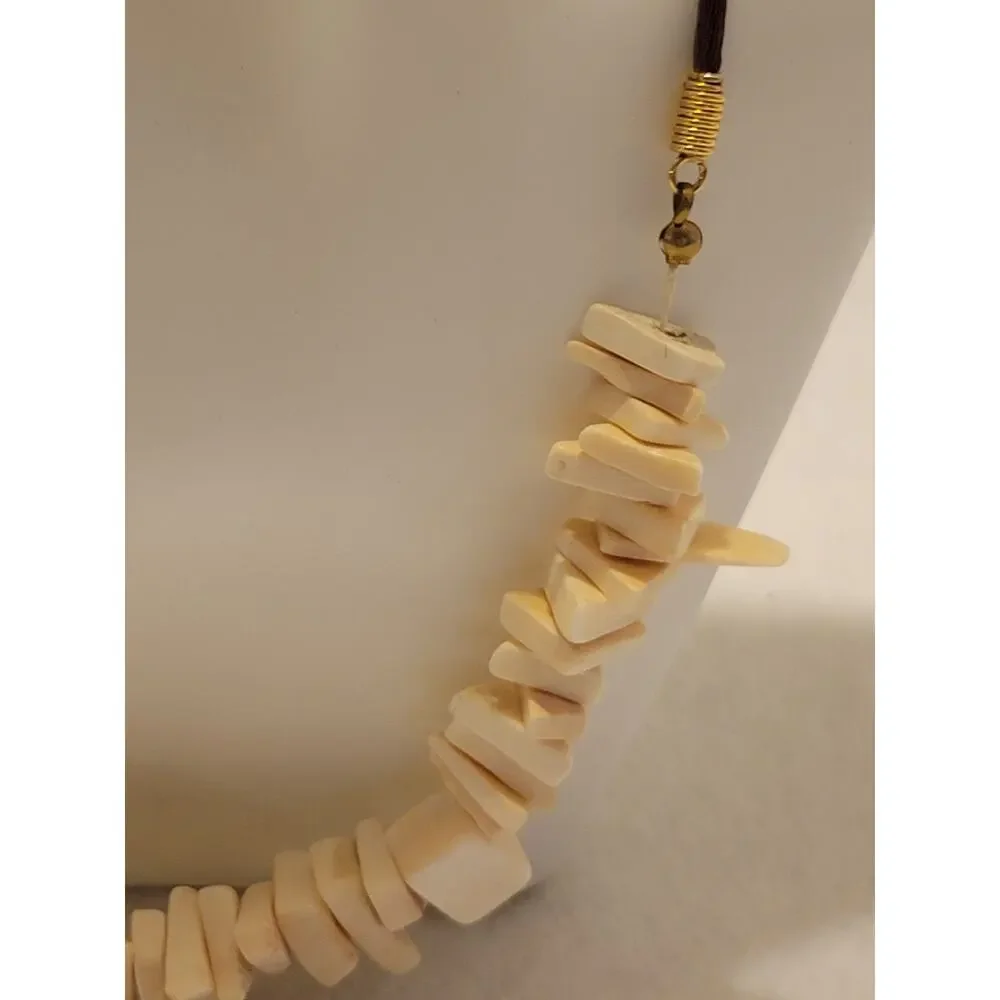 Necklace Handmade Bone Tribal‎ Statement Art Deco Designer Fashion Jewelry
